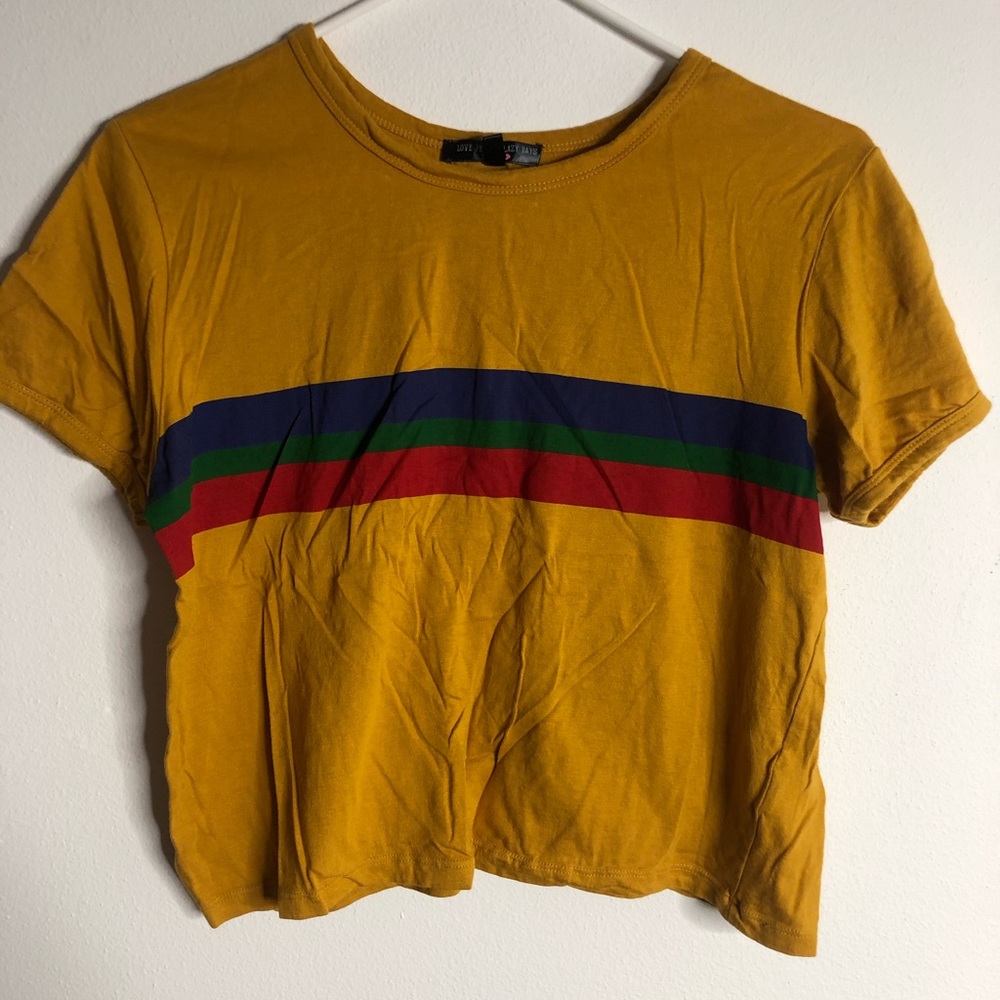 Striped cropped shirt never worn